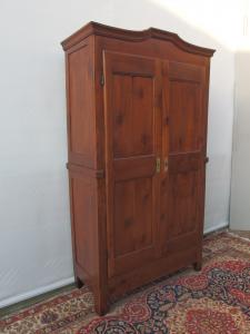 ARMADIO PIEMONTESE A DUE PORTE IN CILIEGIO EPOCA PRIMI 800 RESTAURATO cm L 113xP48xH207